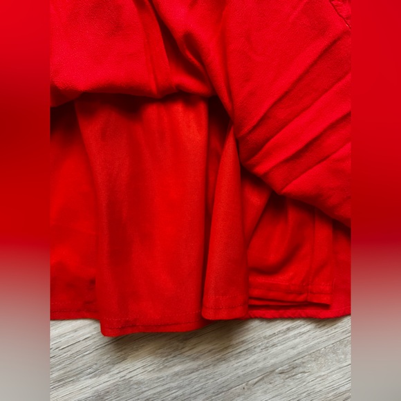 Red Boho Dress with Tassels Open Back Aztec Waistband - Picture 9 of 13